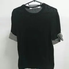 稀少ダークビッケンバーグ黒コットンサマーニット確実正規MADE IN ITALYのサムネイル