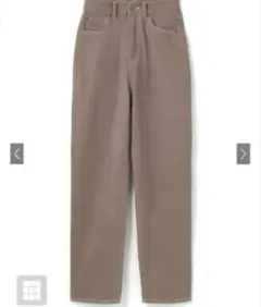 《最終販売》配色ステッチハイウエストストレートパンツ『gm296』 モカ XS