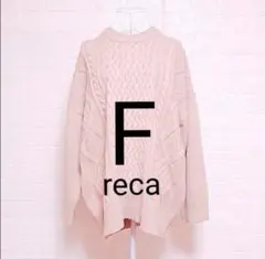 reca F レディース オーバーサイズ ケーブル編み セーター プルオーバー