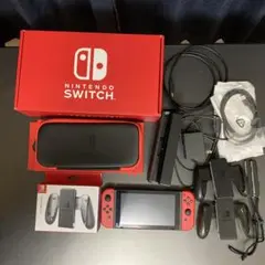 [ポーチ・箱・SDカード付]Nintendo Switch本体　ネオンレッド