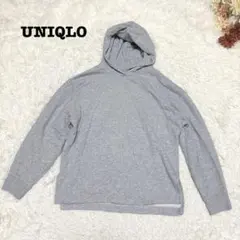 s.2059【ユニクロ】長袖 パーカー プルオーバー グレー シンプル Mサイズ