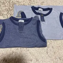 ボタン付きTシャツ 2色セット