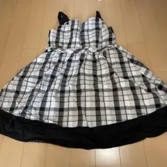 KUMIKYOKU チェック柄 ノースリーブワンピース TL