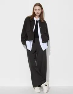 UNIQLO クレープジャージーストレートパンツ