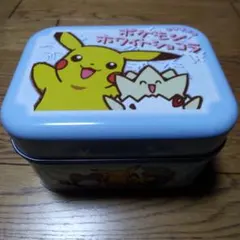 レア　ポケモン 　ホワイトショコラ空き缶 　北海道限定　サンエス　レトロ