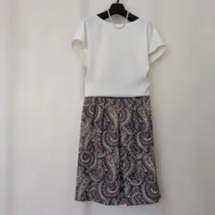 アリスバーリー　ワンボックスのプリーツスカート(東京スタイル)ペーズリー柄