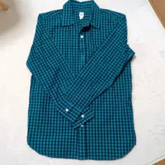 GAP KIDS ターコイズチェック長袖シャツ XXL