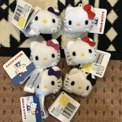 ハローキティおてて付フェイスプチマスコット6個まとめ売り