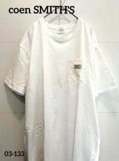 coen SMITH'S ポケット付き 半袖ロングTシャツチュニック ホワイトFのサムネイル
