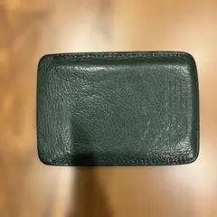 ダークグリーン レザー カードケース 日本製