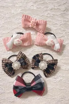 【ハンドメイド】ヘアゴム ヘアクリップ 6点セット♡