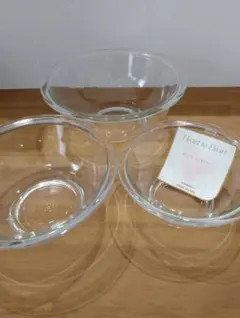 【未使用品】IWAKI GLASS PYREX ボウル 3点セット（大・中・小）のサムネイル