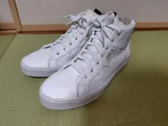 adidas スリークミッド レザーミドルカットスニーカー24.0cm