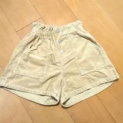 GU　コーデュロイ ベージュ ショートパンツ