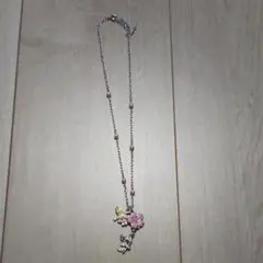 ミニーちゃんの桜モチーフネックレス