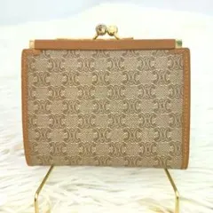 CELINE セリーヌ マガタム がま口 コインケース 小銭入れ ブラウン 総