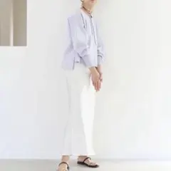 IENA ダブルサテンスカート　ホワイト36