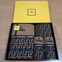 新品⭐フェンディFENDI タオルセット ズッカ柄 ブラウン　4枚セットのサムネイル