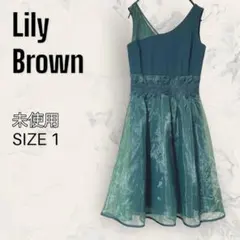 【未使用】 Lily Brown ワンショル ライク シアー ドレス 即日発送