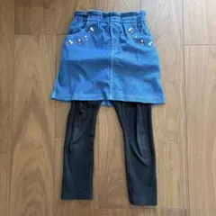 petit main デニムスカートとレギンスセット 120cm