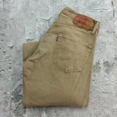 リーバイス　デニムパンツ　501　W35　ベージュ　古着
