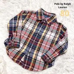 【Polo by Ralph Lauren】チェック柄長袖シャツ 9M
