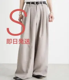 sinss 3タックワイドリネンタッチストレートスラックス リネンスラックスのサムネイル