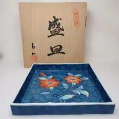 骨董 色鍋島 壺模様 大皿 約28cm 色鍋島 色絵 白蘭文 尺皿 | 鶴田 純久の章 お話