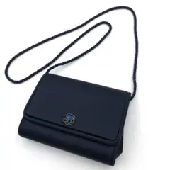 激レア】 OLD GUCCI ショルダーバッグ サテン ネイビー ボタン - メルカリ