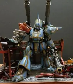 HG 1/144 ケンプファー改 ジオラマ全塗装 完成品 飾り台ケース付き。のサムネイル