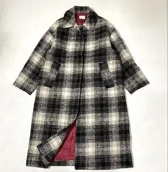 美品 Maison de Beige ループチェックステンカラーコート