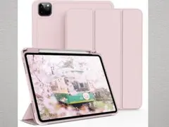 KenKe iPad Pro 11インチ ケース シリコン ペン収納 ピンク