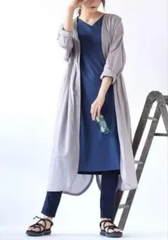 Zootie グレー ロングカーディガンのサムネイル