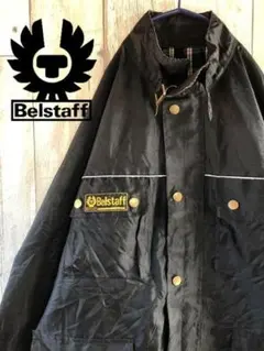 【ビンテージ★古着】ベルスタッフ　ナイロンジャケット　チンストラップ　裏地チェッのサムネイル
