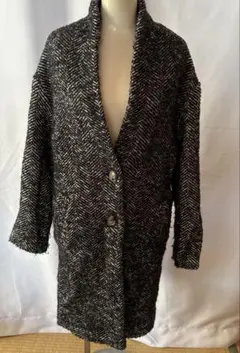 ZARA woman【コート】ブラック　ホワイト　XS相当