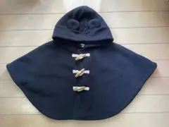 ミキハウス　ホットビスケッツ　ダッフルマント　ポンチョ　アウター　70〜90cm