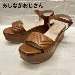 ♢美品♢ あしながおじさん 厚底サンダル 本革 レザー ストラップサンダルのサムネイル