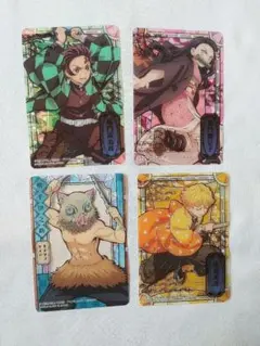 鬼滅の刃 ステンドグラスカード 4枚セット