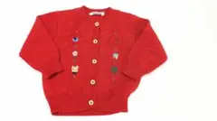 80ファミリア長袖ニットカーディガン