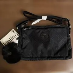Kipling ブラックショルダーバッグ