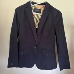 BURBERRY テーラードジャケット ノバチェック 濃紺 38のサムネイル