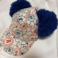 ミッキーマウス ふわふわ耳付きキャップ