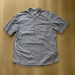 UNIQLO ユニクロ 半袖プルオーバーシャツ ストライプ M