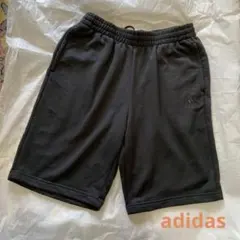 adidas 黒ショートパンツ ゴム入り　Lサイズ