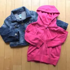 ベビーギャップ  デニムアウター&ワールドベーシック  パーカー　二着セット