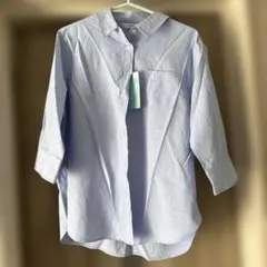 ライトブルー LLサイズ 七分袖シャツ新品タグ付き