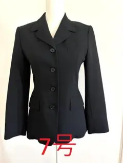 美品 　オンワード樫山　7号ブラック テーラードジャケット