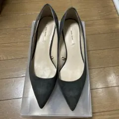ZARA BASIC ダークグレー ポインテッドトゥパンプス　23.5センチ