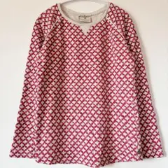 【美品】メゾンスコッチ 総柄スウェット カットソー チャーム付 希少デザインのサムネイル