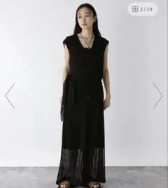 jeanasis レースオールインワン　黒のサムネイル